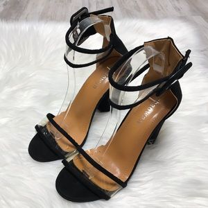 Chaowan Black Vinyl Heels 38